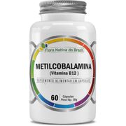 Suplementos: Vitamina B12 500mg 60cps Flora Nativa - Contribui para a formação de glóbulos vermelhos, saúde do sistema nervoso, produção de energia e síntese de DNA.