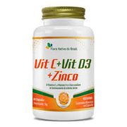 Suplementos: Vit C + Vit D3 + Zinco 600mg 60cps Flora Nativa - A combinação de Vitamina C + Vitamina D3 + Zinco fortalece a imunidade, contribui para saúde óssea, tem ação antioxidante e auxilia na recuperação do organismo.