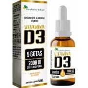 Suplementos: Vitamina D3 em gotas 2000UI Flora Nativa - Ajuda na absorção de cálcio, fortalece ossos e dentes, e contribui para a saúde muscular e imunológica.