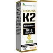 Suplementos: Vitamina K2 em gotas 120mcg Flora Nativa - Auxilia na coagulação do sangue, direciona o cálcio para os ossos e dentes, e ajuda a prevenir seu acúmulo nas artérias
