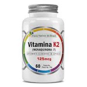 Suplementos: Vitamina K2 550mg 60cps Flora Nativa - Auxilia na coagulação do sangue, direciona o cálcio para os ossos e dentes, e ajuda a prevenir seu acúmulo nas artérias