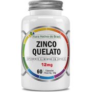 Suplementos: Zinco quelato 500mg 60cps Flora Nativa - Fortalece o sistema imunológico, ajuda na cicatrização, mantém pele, cabelo e unhas saudáveis e apoia a função celular.