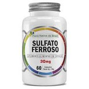 Suplementos: Sulfato Ferroso 500mg 60cps Flora Nativa - Combate e previne a anemia, ajuda na produção de hemoglobina e melhora o transporte de oxigênio pelo corpo.