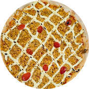 Pizza Clássicas: Frango Cremoso - Pizza Grande (Ingredientes: Molho Pelati, Mussarela, Frango, Cebola Roxa, Catupiry, Tomate Cereja)