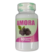 Fitoterápico: Amora 60cps 500mg Flora Viva - Auxilia no controle da glicose, favorece a saúde óssea e hormonal.
