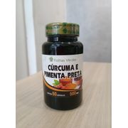 Fitoterápico: Cúrcuma e pimenta preta 500mg 60cps Flora Viva - Possui ação anti-inflamatória e antioxidante, auxilia na saúde das articulações e fortalece a imunidade.