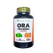 Fitoterápico: Ora pro-nóbis+ cúrcuma 500mg 60cps Folhas Verdes - Auxilia na saúde das articulações, possui ação anti-inflamatória e fortalece imunidade.