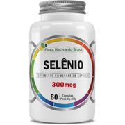 Suplementos: Selênio 300mcg 60cps Flora Nativa - Fortalece a imunidade, atua como antioxidante, auxilia na saúde da tireoide, contribui para a fertilidade e protege células contra o envelhecimento precoce.