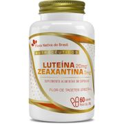 Suplementos: Luteína 20mg + Zeaxantina 3mg 60cps Flora Nativa - Protegem a saúde ocular, melhoram a visão, reduzem danos causados por luz azul e antioxidantes, e ajudam a prevenir degeneração macular.