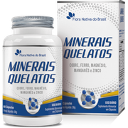 Suplementos: Minerais quelatos 60cps Flora Nativa - Fortalecem ossos e músculos, melhoram imunidade, energia e metabolismo, apoiam cérebro e sistema nervoso, e ajudam na prevenção de deficiências minerais.