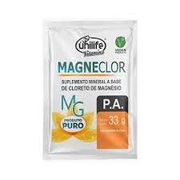 Suplementos: Cloreto de magnésio P.A 33g Unilife - Fortalece ossos e músculos, melhora digestão, apoia sistema nervoso, auxilia na redução de câimbras e fadiga, e contribui para o equilíbrio mineral do organismo.