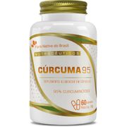 Suplementos: Cúrcuma95 500mg 60cps Flora Nativa - Ação anti-inflamatória e antioxidante, protege articulações e fígado, auxilia na digestão e fortalece o sistema imunológico.