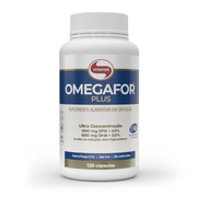 Suplementos: Omegafor plus 120cps Vitafor - Reduz triglicérides, protege o coração, melhora memória e tem ação anti-inflamatória.