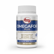 Suplementos: Omegafor plus 60cps Vitafor - Reduz triglicérides, protege o coração, melhora memória e tem ação anti-inflamatória.