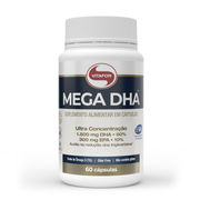 Suplementos: Mega Dha 60cps Vitafor - Protege o coração, melhora memória e concentração, cuida da visão e reduz inflamações.