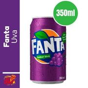 Refrigerantes: Fanta Uva Lata 350ml - Refrigerante Uva