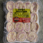 CONGELADOS: Rondelli de Presunto e Mussarela - Rondelli recheado com Presunto Cozido e MussarelaEmbalagem: 500g