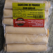 CONGELADOS: Canelone de Frango com Requeijão - Canelone recheado com Frango desfiado, Mussarela e RequeijãoEmbalagem: 500g