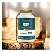 Suplementos: MSM 60caps Flora Nativa - Ajuda articulações (menos dor/inflamação), fortalece pele, unhas e cabelos, estimula colágeno/queratina, ação antioxidante.