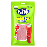 Bala, pirulitos, Chicletes: Fini Tube Limão e Morango)
