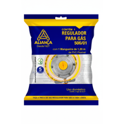Acessórios: Kit Mangueira, Regulador e Presilhas Aliança para P13 - Contém uma mangueira com 1,25 metros de comprimento, duas presilhas para fixação e um regulador.Marca Aliança.