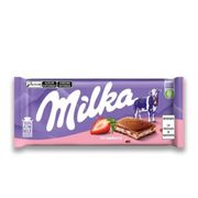 Barras de Chocolate: Barra de Chocolate Milka - Morango - 90g