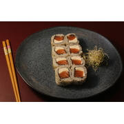 A la carte: 08 Uramaki philadelphia - A la carte (Ingredientes: Alga, Arroz, Cebolinha, Cream Cheese, Salmão)