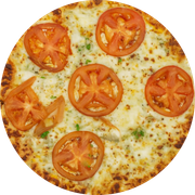 Legumes e Verduras: Alho-Poró - Pizza Grande (12 Fatias) (Ingredientes: Alho-Poró Refogado com Ervas, Champignon, Tomate, Muçarela)
