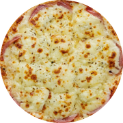 Defumados e Embutidos: Lombardia - Pizza Grande (12 Fatias) (Ingredientes: Lombo Canadense, Alho-Poró, Catupiry, Muçarela)