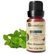 Óleos essenciais & vegetais: Óleo essencial Menta piperita 10ml Natuflores - Refresca, alivia dores de cabeça, melhora a respiração e estimula a concentração.