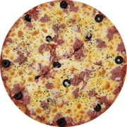 Defumados e Embutidos: Toscana - Pizza Grande (12 Fatias) (Ingredientes: Calabresa Moída Apimentada, Cebola, Azeitona Preta Fatiada, Provolone, Muçarela)