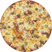 Defumados e Embutidos: Da Serra - Pizza Grande (12 Fatias) (Ingredientes: Copa Italiana, Azeitona Verde Fatiada, Muçarela)