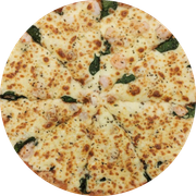 Legumes e Verduras: Fiorentina - Pizza Grande (12 Fatias) (Ingredientes: Espinafre, Catupiry, Alho Frito, Parmesão, Muçarela)