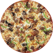 Legumes e Verduras: Espanhola - Pizza Grande (12 Fatias) (Ingredientes: Tomate Seco, Berinjela, Pimentão, Muçarela)