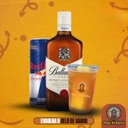 Copão: Copão de Ballantines 500ML - 2 Doses 50ml + 1 Redbull + 1 Gelo de Sabor da sua Escolha!