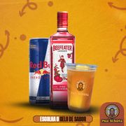 Copão: Copão Beefeater | Pink 500ML - 2 Doses 50ml + 1 Redbull + 1 Gelo de Sabor da sua Escolha!