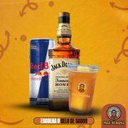 Copão: Copão de Jack Daniels | Mel 500ML - 2 Doses 50ml + 1 Redbull + 1 Gelo de Sabor da sua Escolha!