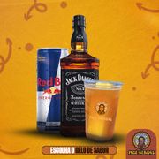 Copão: Copão de Jack Daniels | Tradicional 500ML - 2 Doses 50ml + 1 Redbull + 1 Gelo de Sabor da sua Escolha!