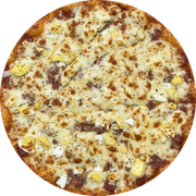 Defumados e Embutidos: Baiana - Pizza Grande (12 Fatias) (Ingredientes: Calabresa Moída, Pimenta, Cebola, Ovo, Muçarela)