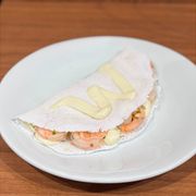 Tapioca: Tapioca Camarão com Requeijão - Ciabatta e Lanches (Ingredientes: requeijão, Camarão)