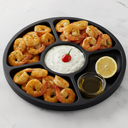 Petiscos: Camarão Grelhado - Alho e Óleo - Petiscos (Ingredientes: Azeite, Camarão, Limão, Molho da Casa)