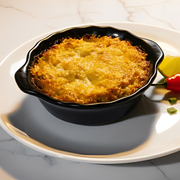 Petiscos: Casquinha de Sirí - Petiscos (Ingredientes: Carne de Siri com Parmesão Gratinado)