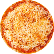 Tradicionais: Frango com catupiry - Pizza Gigante (Ingredientes:  catupiry e orégano,  frango desfiado, Mussarela)