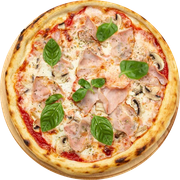 Tradicionais: Presunto - Pizza Gigante (Ingredientes:  presunto e orégano, Mussarela)