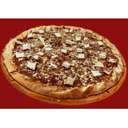 Doces: Bis Branco - Pizza Grande (Ingredientes: bis branco, calda de chocolate, creme de chocolate ao leite)