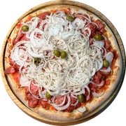 Salgadas: Calabresa I - Pizza Broto - Salgada (Ingredientes: Calabresa Fatiada, Cebola)