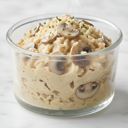 Guarnição: Arroz Piamontese - Cremoso e sofisticado, vai muito bem com carnes especiais e frango à parmegiana.