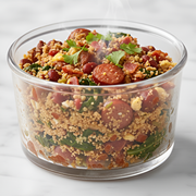 Guarnição: Feijão Tropeiro - Sabor marcante, ótimo para quem quer uma refeição mais completa e reforçada.