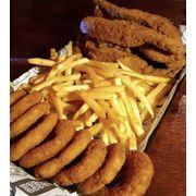 Porções: Tulipa com Fritas e Aneis de Cebola)