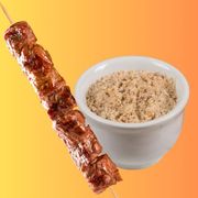 STOP REFEIÇÃO: Espeto de Carne - SIMPLES (acompanha farofa)) - STOP REFEIÇÃO (Ingredientes: Espeto de Carne, Farofa)